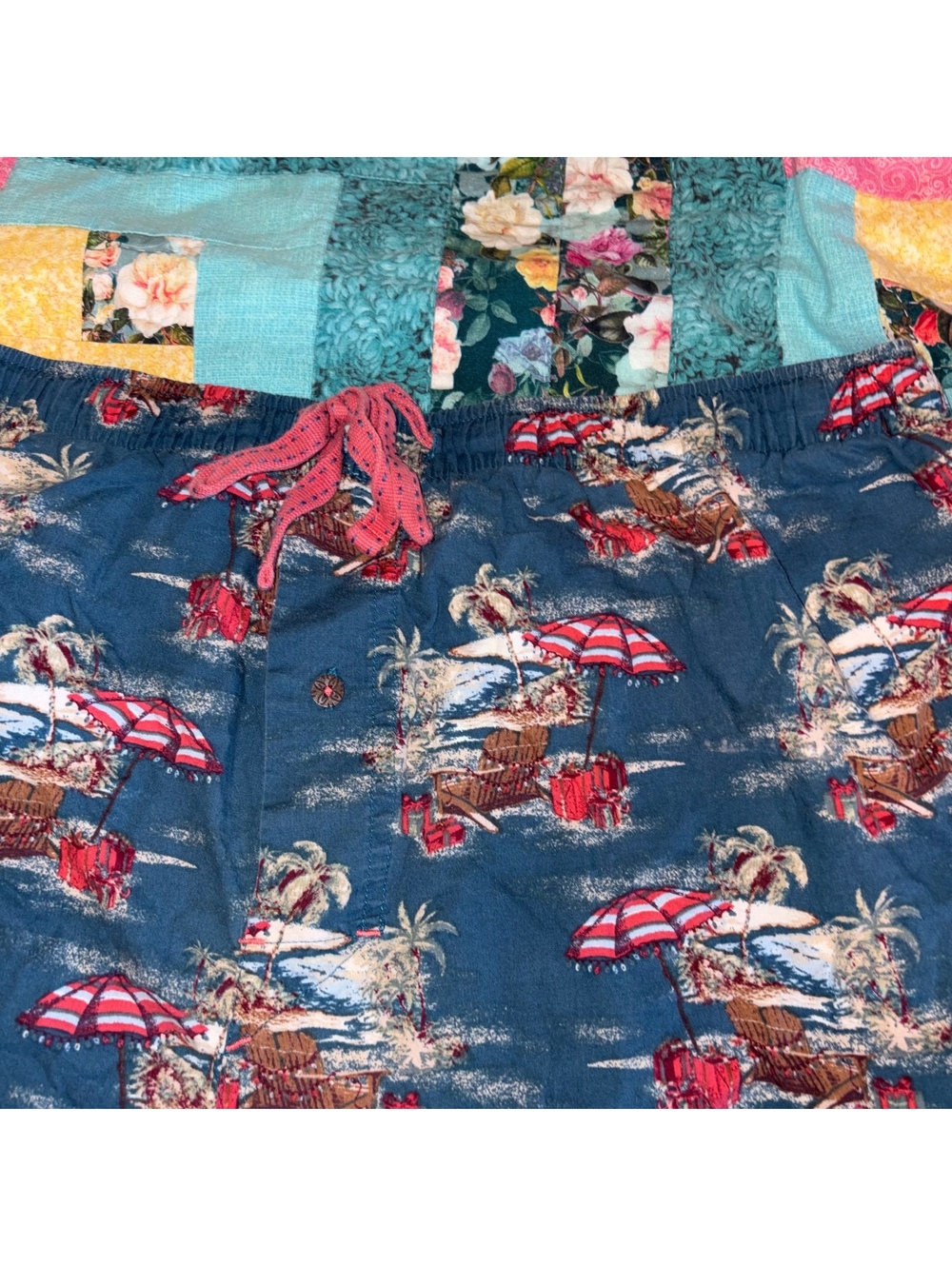 Tommy Bahama Men's 2XB Blue Tropical Print Lounge Pants Comfort Stretch - Picture 5 of 9